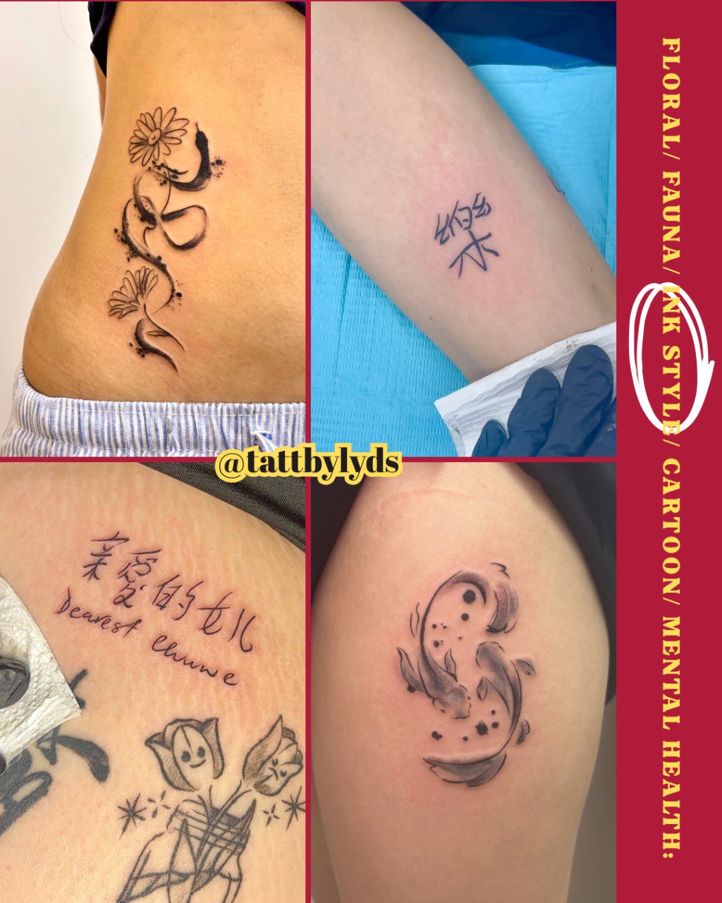 Calligraphy & ink style tattoos