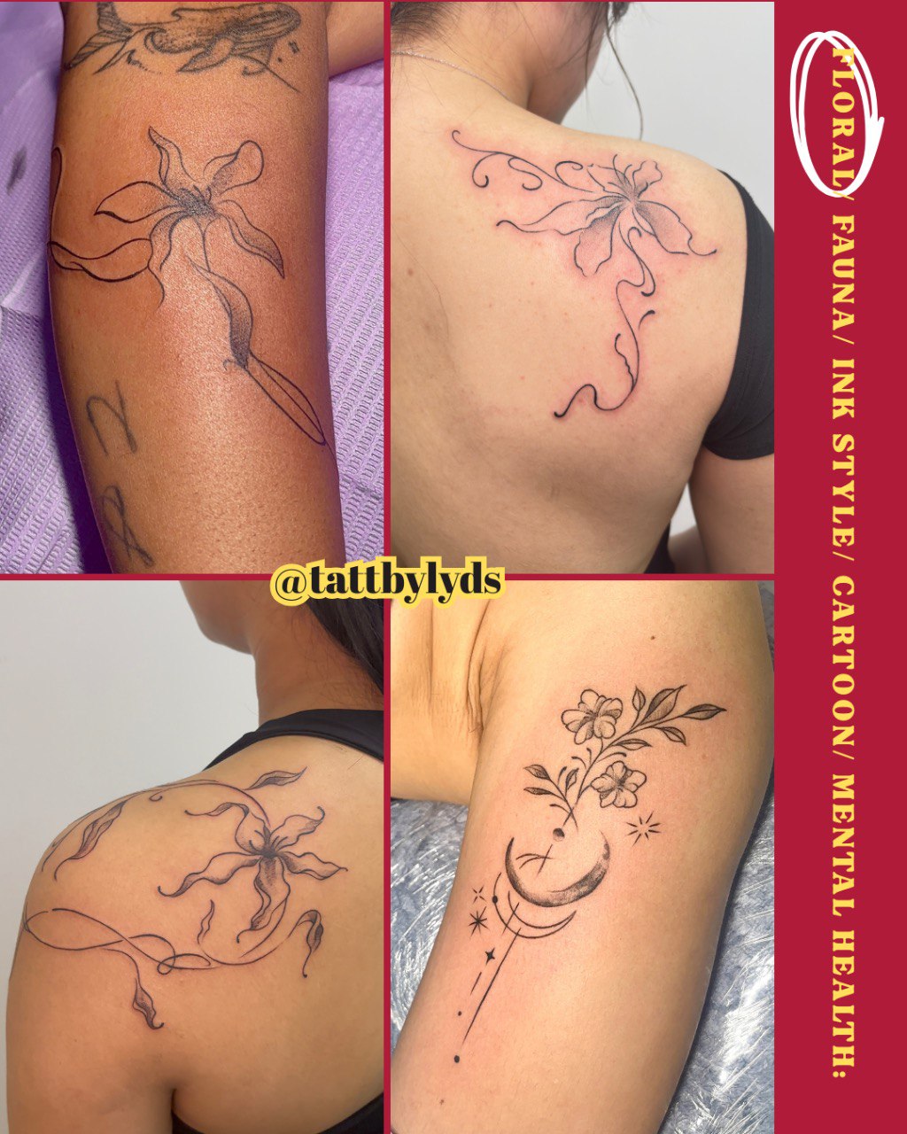 Floral tattoo collection