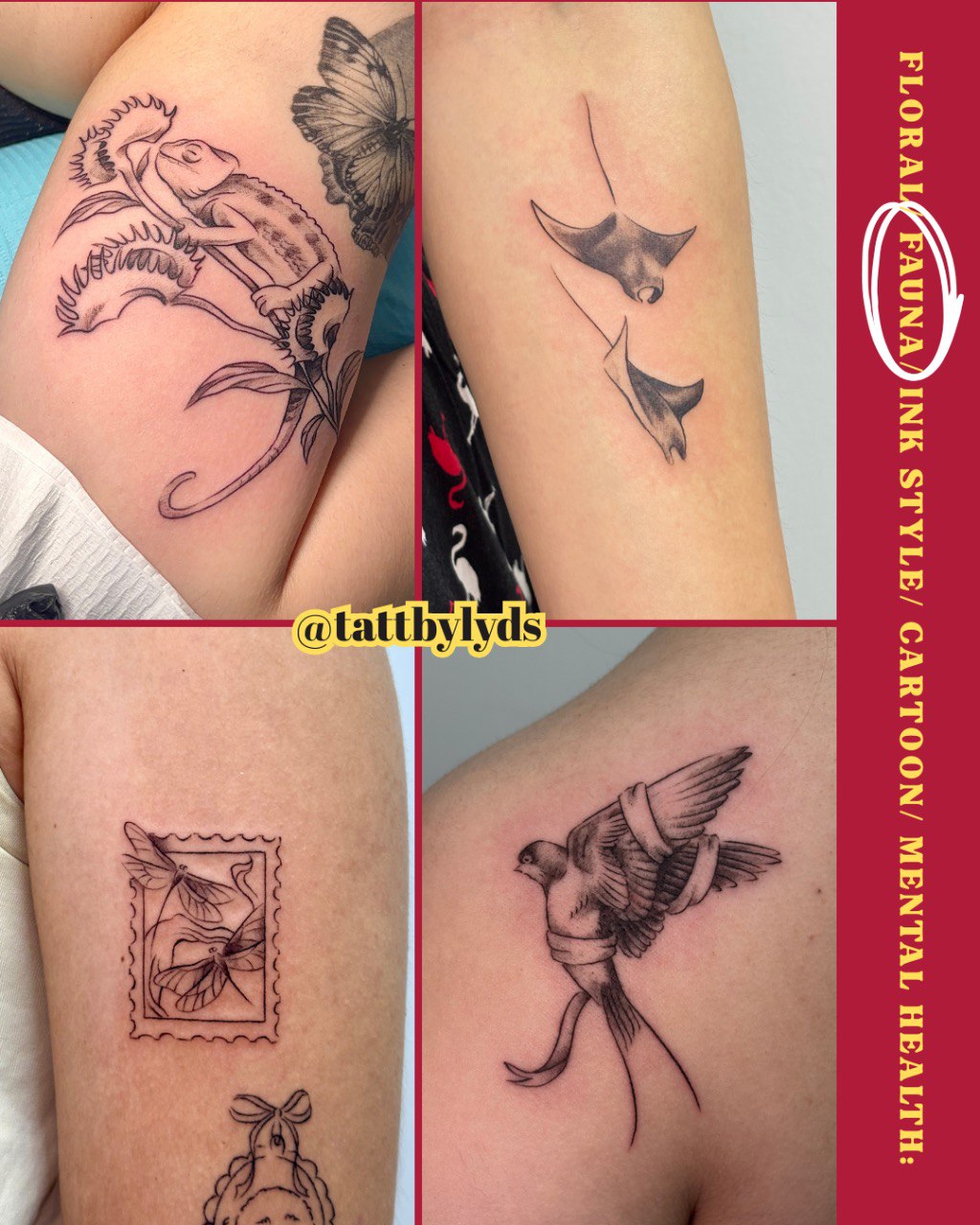 Mixed style tattoos